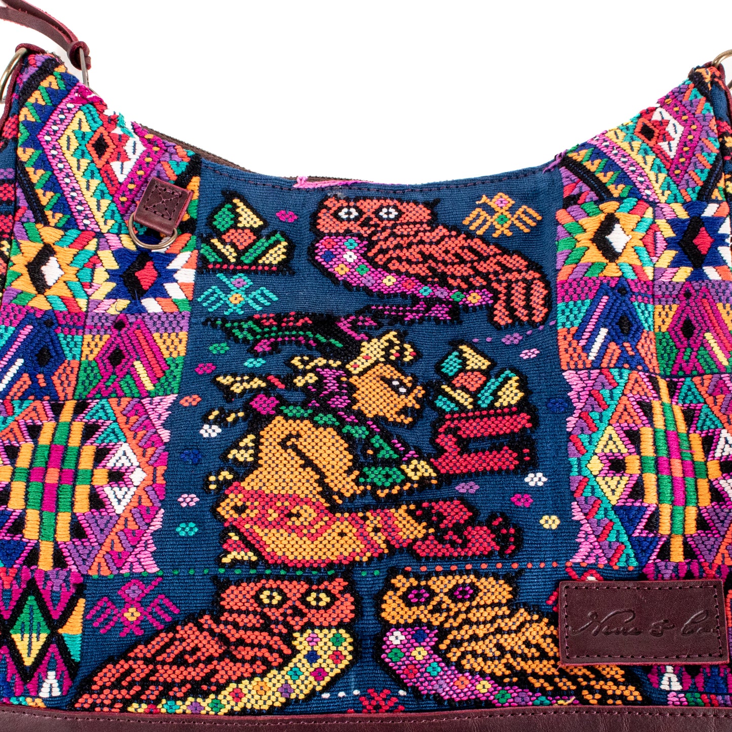 **SHIP WINDOW** SMALL PENELOPE BAG - OOAK HUIPIL - VINO TINTO - NO. 201538