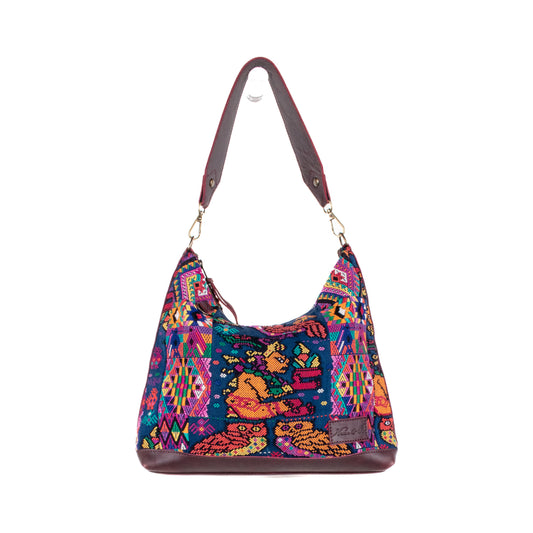 **SHIP WINDOW** SMALL PENELOPE BAG - OOAK HUIPIL - VINO TINTO - NO. 201538