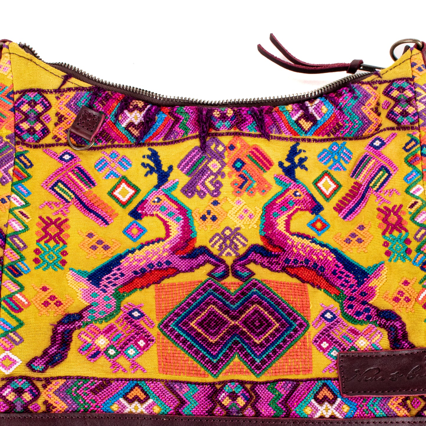**SHIP WINDOW** SMALL PENELOPE BAG - OOAK HUIPIL - VINO TINTO - NO. 201539