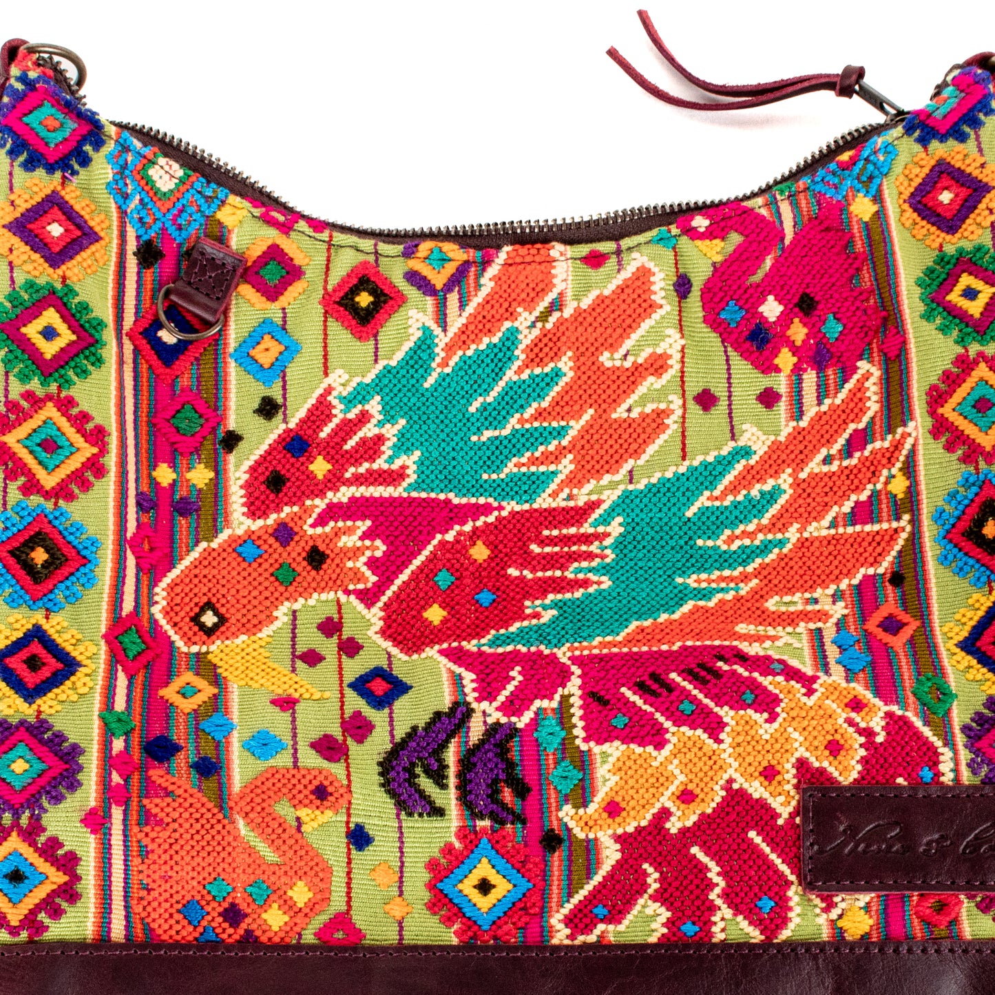 **SHIP WINDOW** SMALL PENELOPE BAG - OOAK HUIPIL - VINO TINTO - NO. 201541