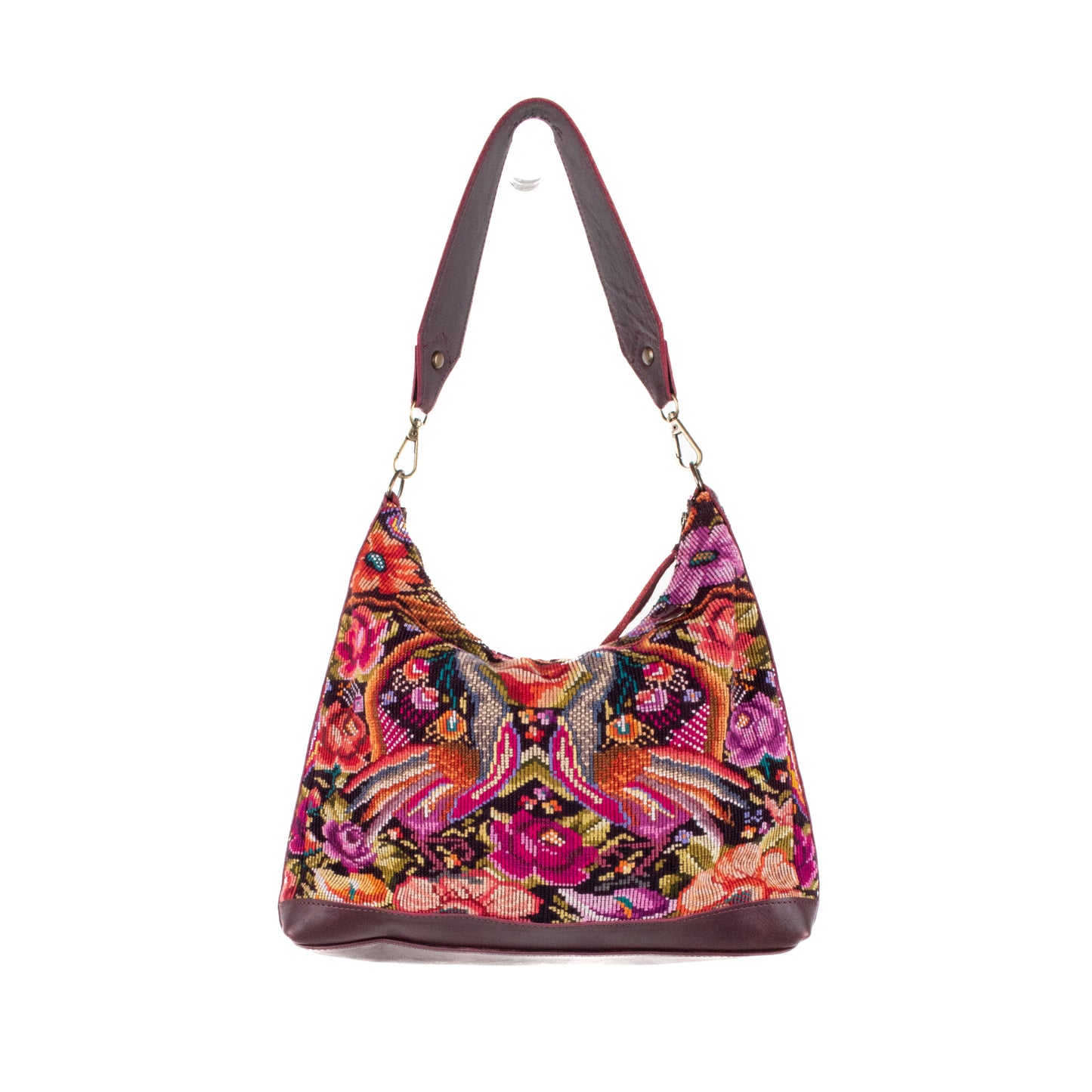 SMALL PENELOPE BAG - OOAK HUIPIL - VINO TINTO - NO. 201542