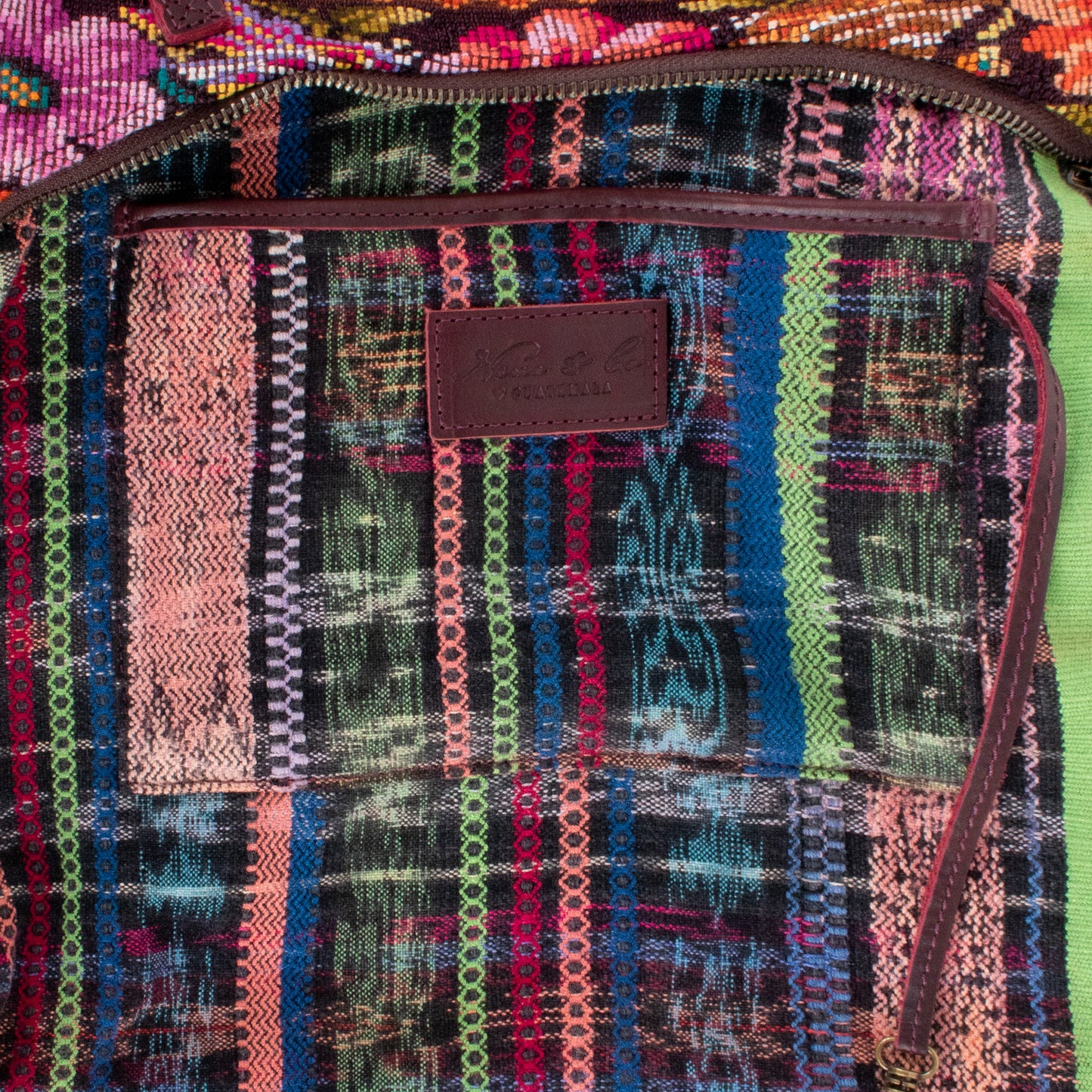 SMALL PENELOPE BAG - OOAK HUIPIL - VINO TINTO - NO. 201542