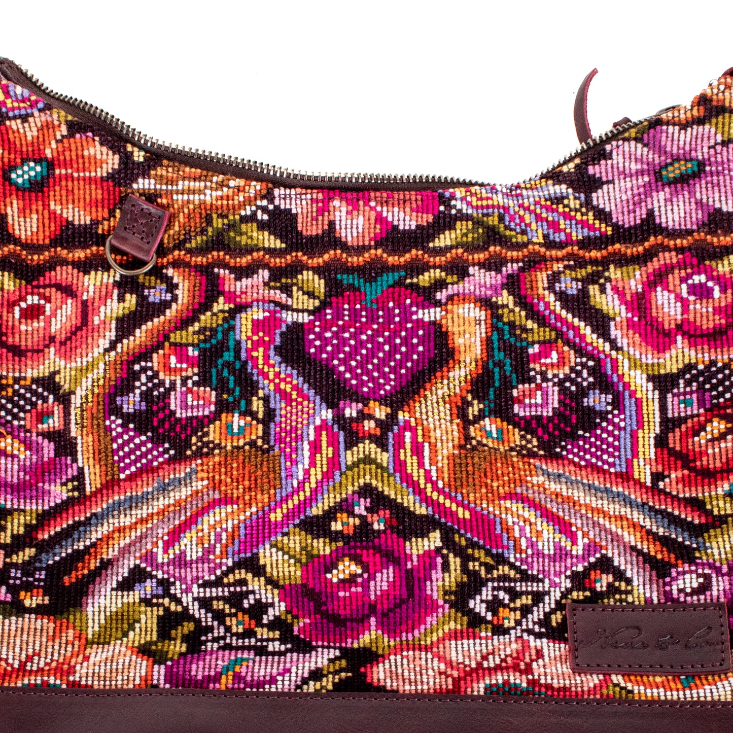 SMALL PENELOPE BAG - OOAK HUIPIL - VINO TINTO - NO. 201542