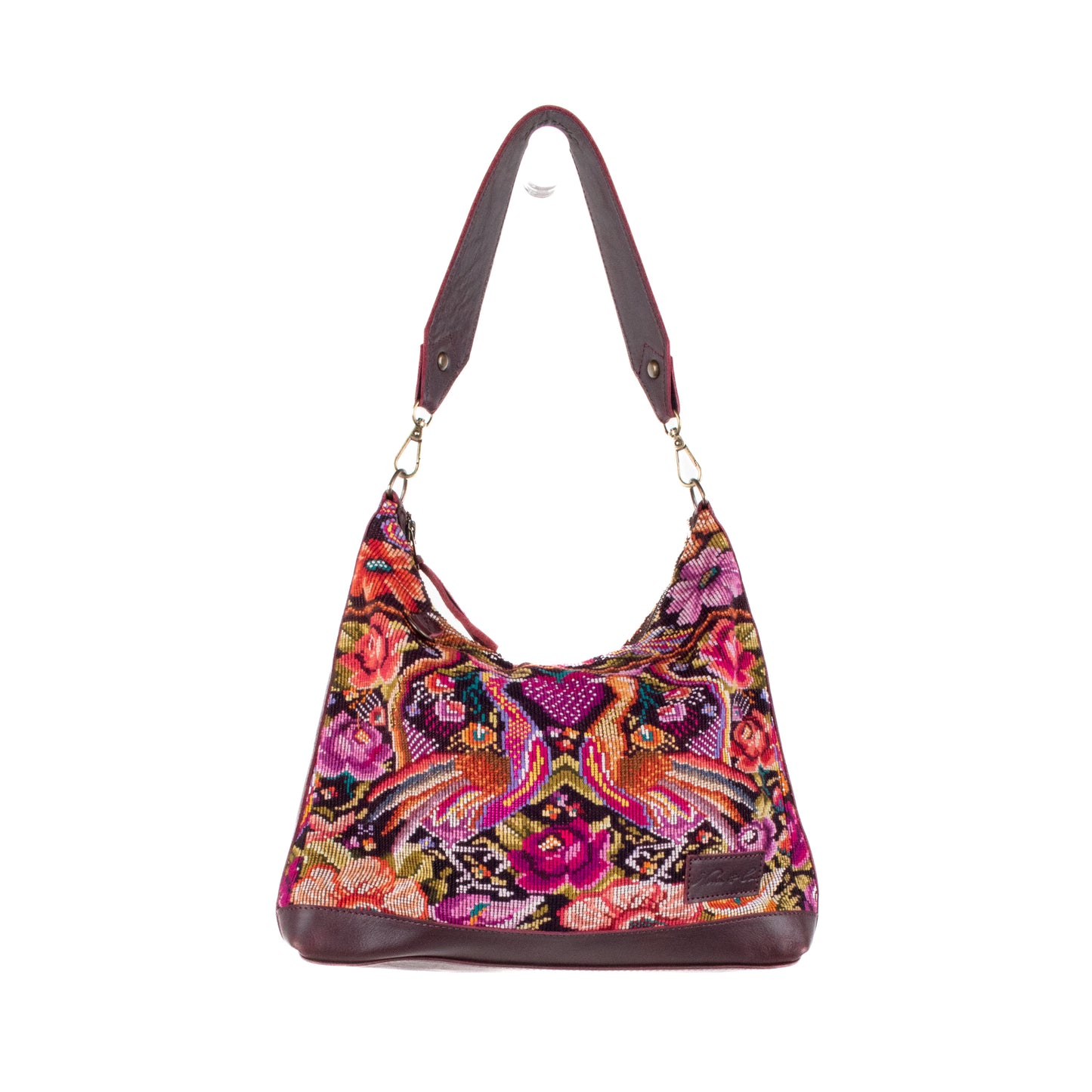 SMALL PENELOPE BAG - OOAK HUIPIL - VINO TINTO - NO. 201542