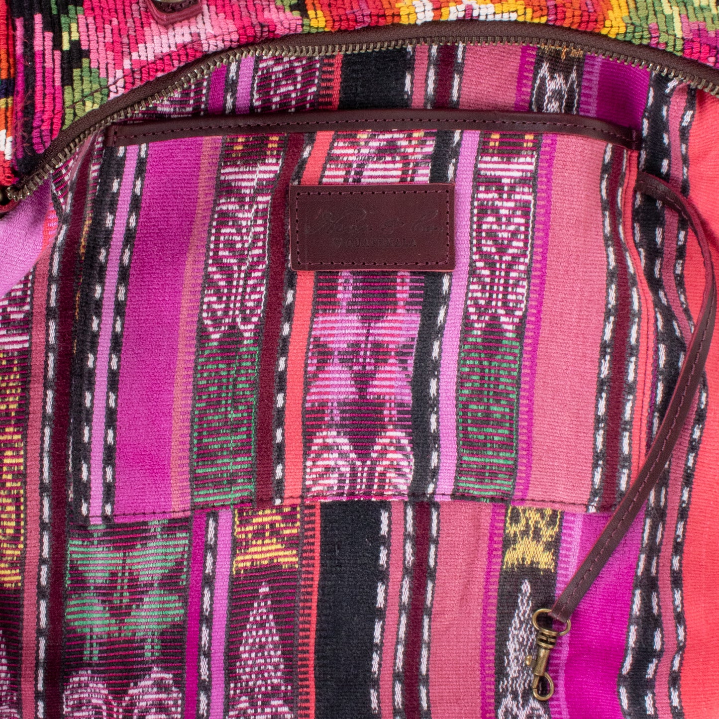 SMALL PENELOPE BAG - OOAK HUIPIL - VINO TINTO - NO. 201543