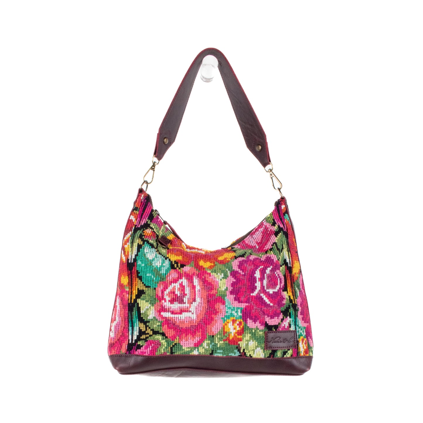 SMALL PENELOPE BAG - OOAK HUIPIL - VINO TINTO - NO. 201543