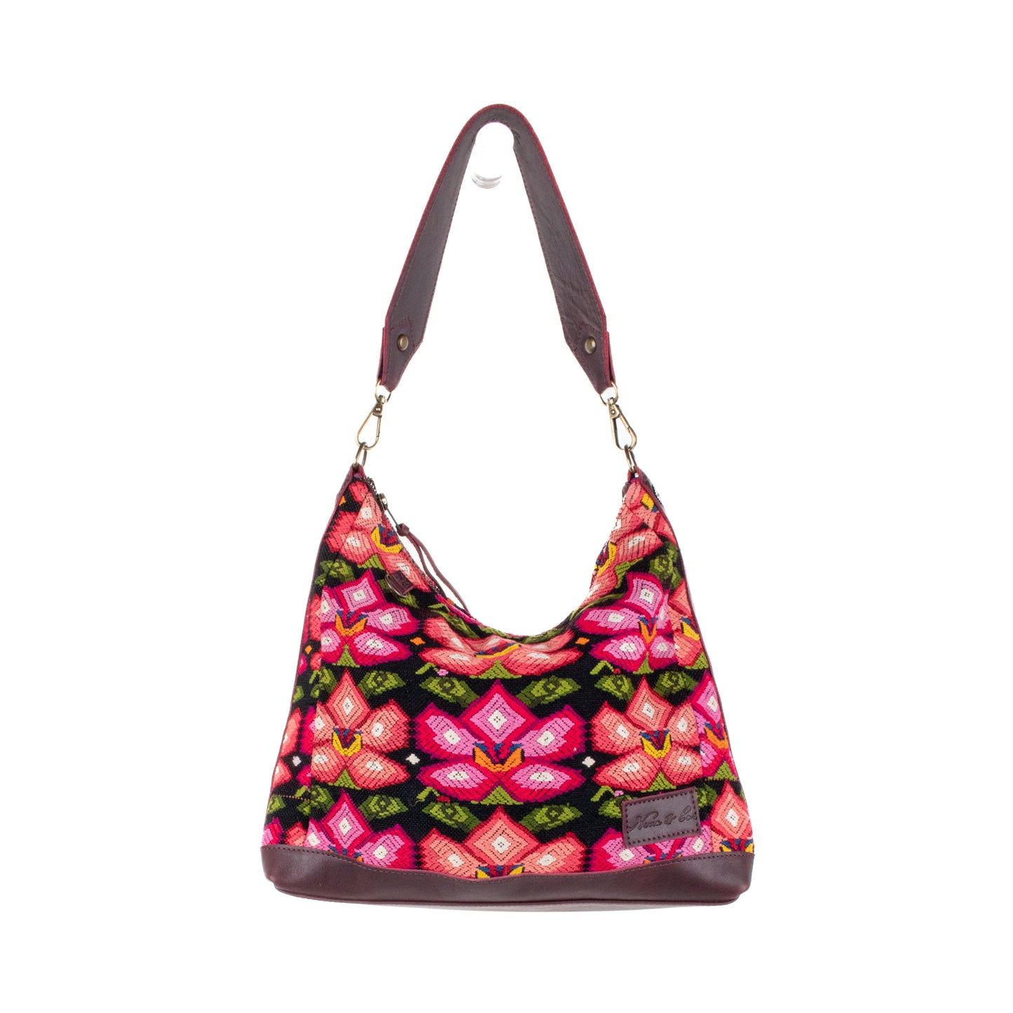 SMALL PENELOPE BAG - OOAK HUIPIL - VINO TINTO - NO. 201544