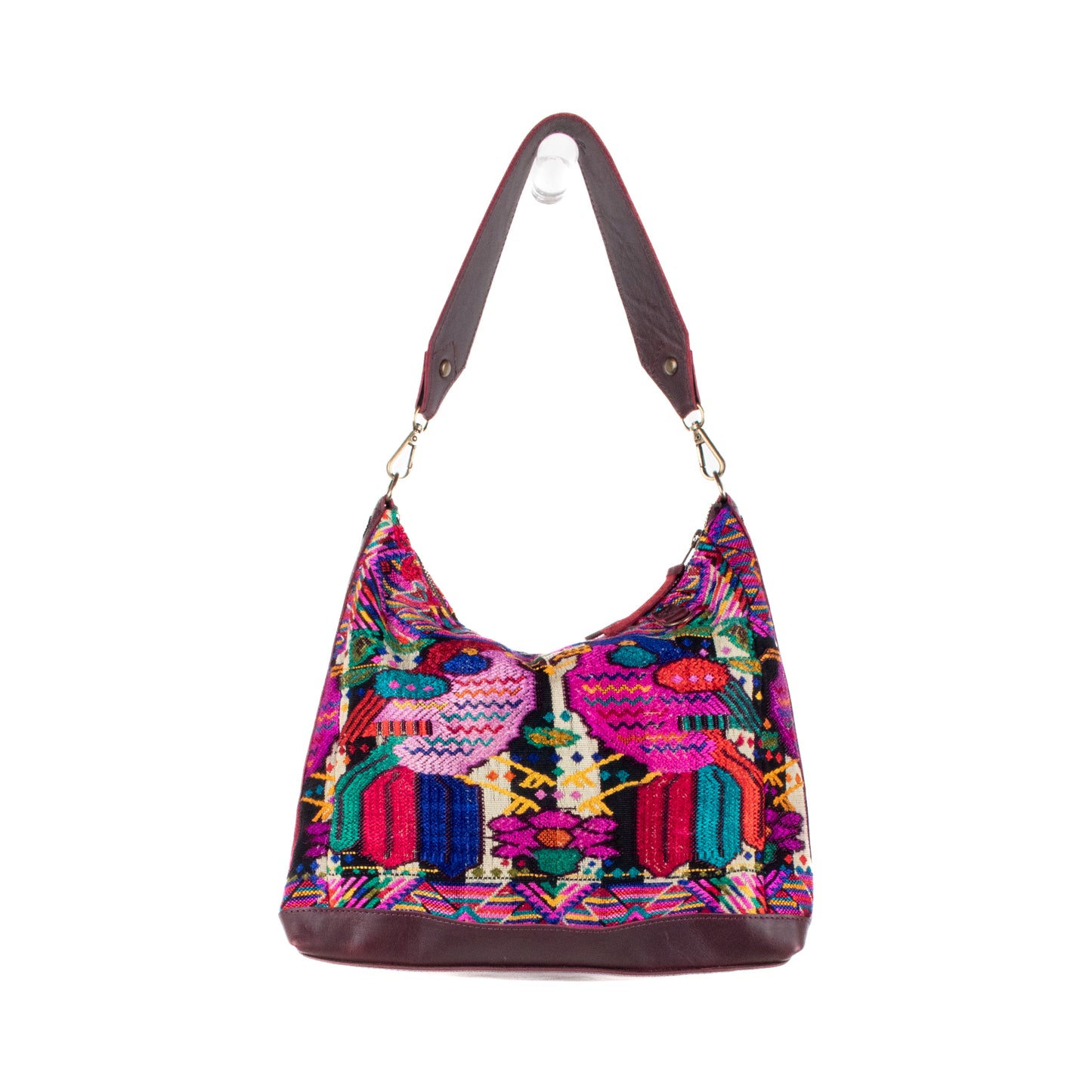 SMALL PENELOPE BAG - OOAK HUIPIL - VINO TINTO - NO. 201545