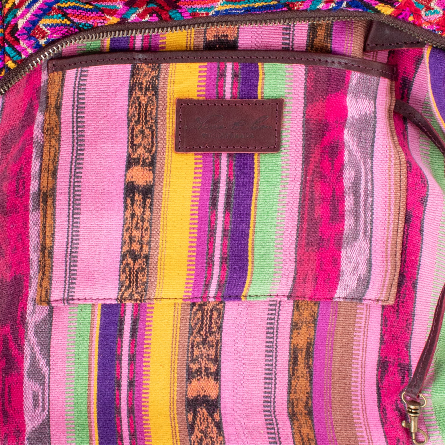 SMALL PENELOPE BAG - OOAK HUIPIL - VINO TINTO - NO. 201545