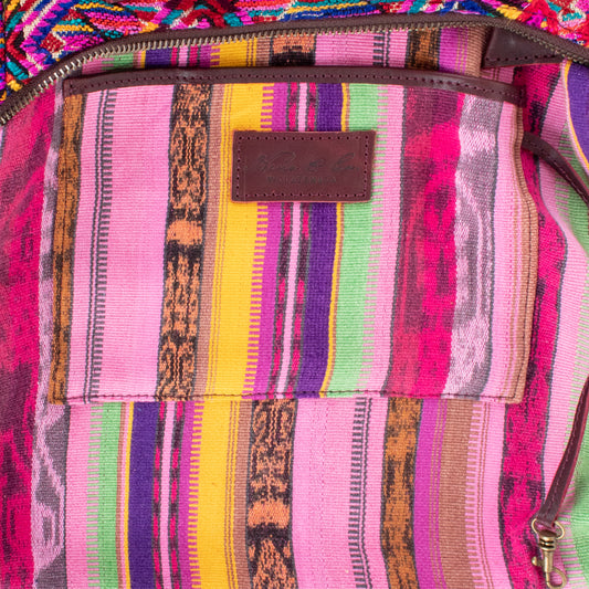 SMALL PENELOPE BAG - OOAK HUIPIL - VINO TINTO - NO. 201545