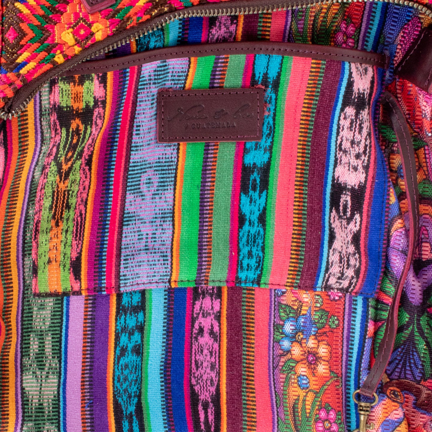 SMALL PENELOPE BAG - OOAK HUIPIL - VINO TINTO - NO. 201546