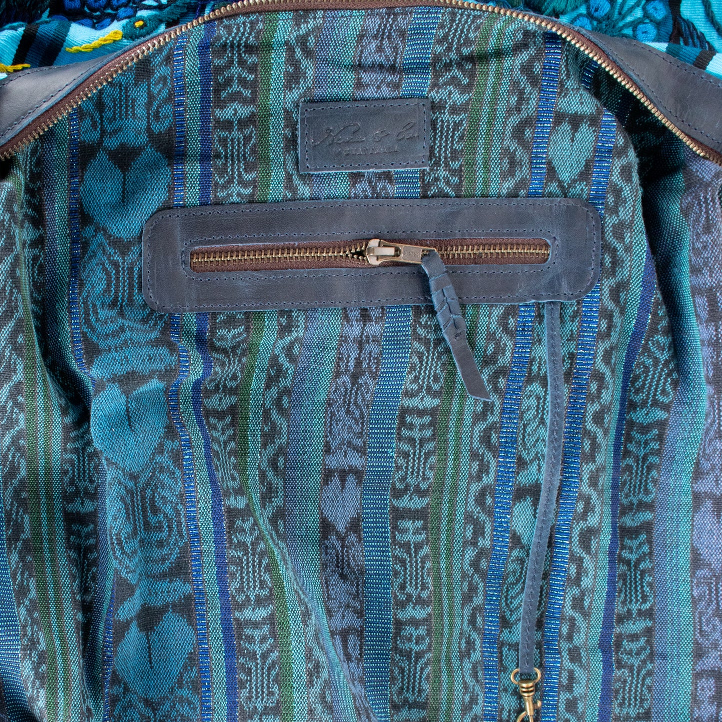 **SHIP WINDOW** BEATRIZ CDB + DIAMANTE STRAP - OOAK HUIPIL - NAVY - NO. 201555