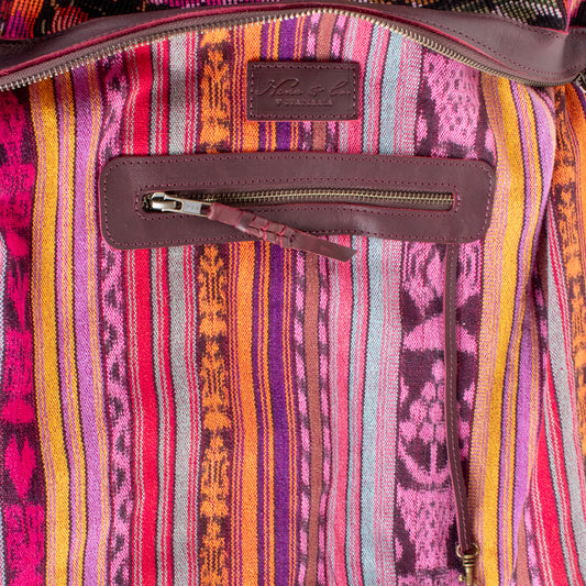 **SHIP WINDOW** BEATRIZ CDB + DIAMANTE STRAP - OOAK HUIPIL - VINO TINTO - NO. 201568