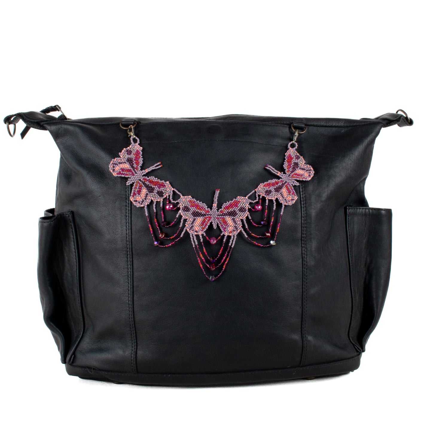 **SHIP WINDOW** BEADED BUTTERFLY BAG NECKLACE - NO. 201762