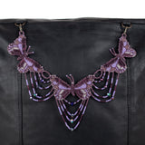 BEADED BUTTERFLY BAG NECKLACE - NO. 201764