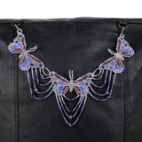 BEADED BUTTERFLY BAG NECKLACE - NO. 201765