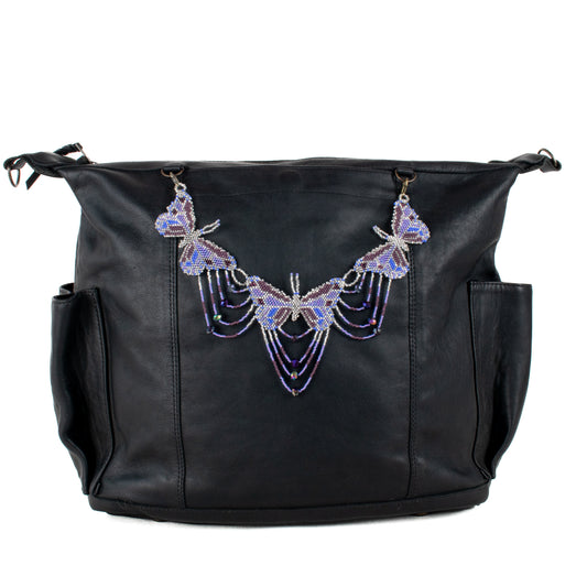 **SHIP WINDOW** BEADED BUTTERFLY BAG NECKLACE - NO. 201765