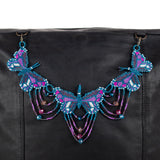 BEADED BUTTERFLY BAG NECKLACE - NO. 201775