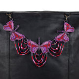 BEADED BUTTERFLY BAG NECKLACE - NO. 201776