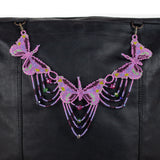 BEADED BUTTERFLY BAG NECKLACE - NO. 201779