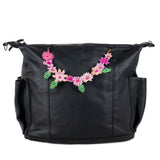 BEADED FLORAL BAG NECKLACE - NO. 201786