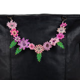 BEADED FLORAL BAG NECKLACE - NO. 201787