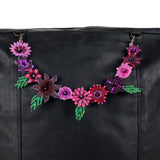 BEADED FLORAL BAG NECKLACE - NO. 201791