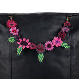 BEADED FLORAL BAG NECKLACE - NO. 201792