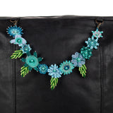 BEADED FLORAL BAG NECKLACE - NO. 201795