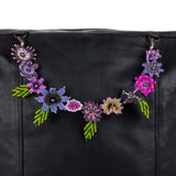 BEADED FLORAL BAG NECKLACE - NO. 201796
