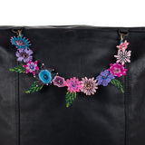 BEADED FLORAL BAG NECKLACE - NO. 201797