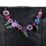 BEADED FLORAL BAG NECKLACE - NO. 201798