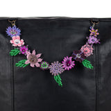 BEADED FLORAL BAG NECKLACE - NO. 201799