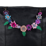 BEADED FLORAL BAG NECKLACE - NO. 201800