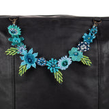 BEADED FLORAL BAG NECKLACE - NO. 201801