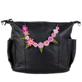 BEADED FLORAL BAG NECKLACE - NO. 201805