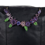 BEADED FLORAL BAG NECKLACE - NO. 201807
