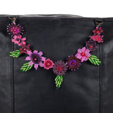 BEADED FLORAL BAG NECKLACE - NO. 201810