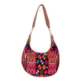 BOHO SADDLE BAG - OOAK HUIPIL - CAFE - NO. 202051