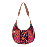 BOHO SADDLE BAG - OOAK HUIPIL - CAFE - NO. 202051