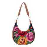 BOHO SADDLE BAG - OOAK HUIPIL - CAFE - NO. 202052