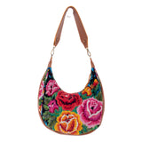 BOHO SADDLE BAG - OOAK HUIPIL - CAFE - NO. 202052
