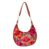 BOHO SADDLE BAG - OOAK HUIPIL - CAFE - NO. 202054