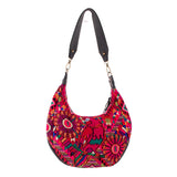 BOHO SADDLE BAG - OOAK HUIPIL - BLACK - NO. 202056