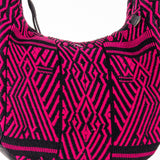BOHO SADDLE BAG - OOAK HUIPIL - BLACK - NO. 202057
