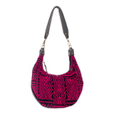 BOHO SADDLE BAG - OOAK HUIPIL - BLACK - NO. 202057