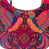 BOHO SADDLE BAG - OOAK HUIPIL - BLACK - NO. 202058