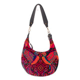 BOHO SADDLE BAG - OOAK HUIPIL - BLACK - NO. 202058