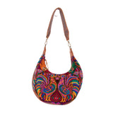BOHO SADDLE BAG - OOAK HUIPIL - HONEY - NO. 202063