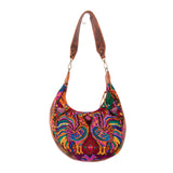 BOHO SADDLE BAG - OOAK HUIPIL - HONEY - NO. 202063